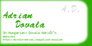 adrian dovala business card